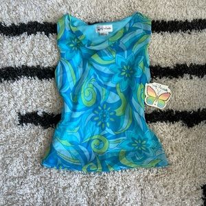 Retro beaded groovy tank top